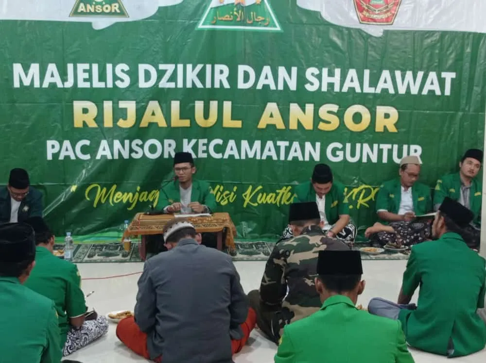 Kawal Aswaja, Rijalul Ansor PAC Ansor Kecamatan Guntur Rutin Ngaji Kitab Hujjah Ahlusunnah Wal Jamaah