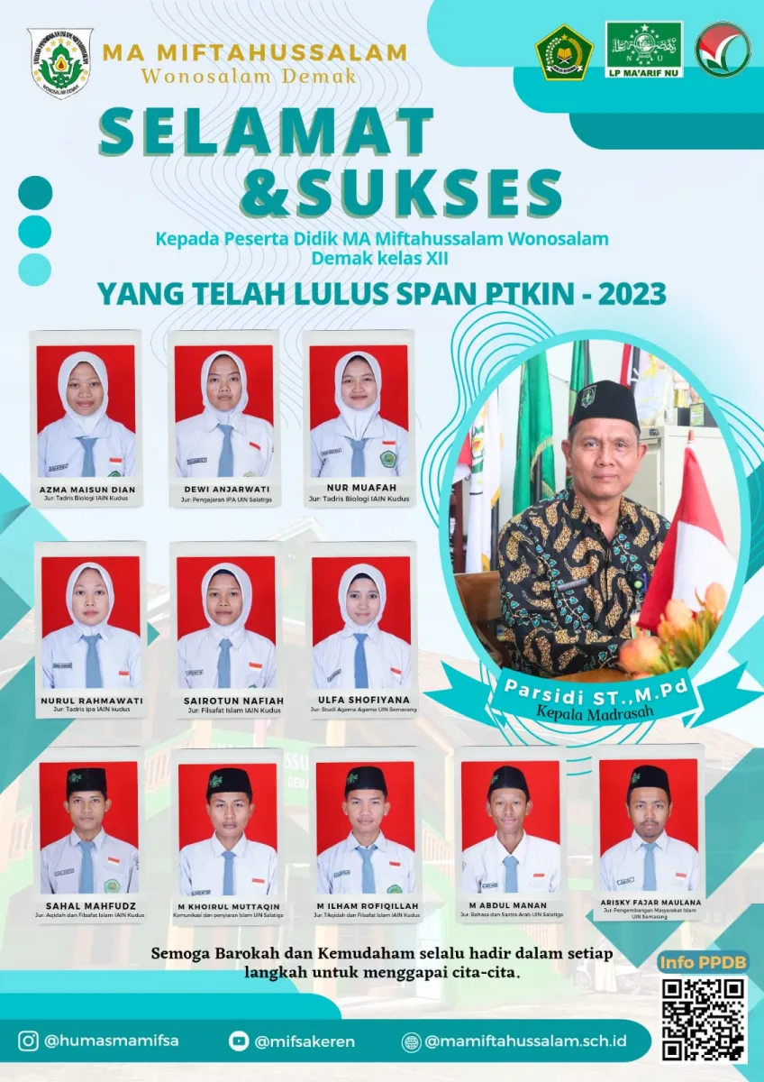 11 Siswa MA Miftahussalam Lolos Masuk Perguruan Tinggi Melalui Jalur SPAN-PTKIN