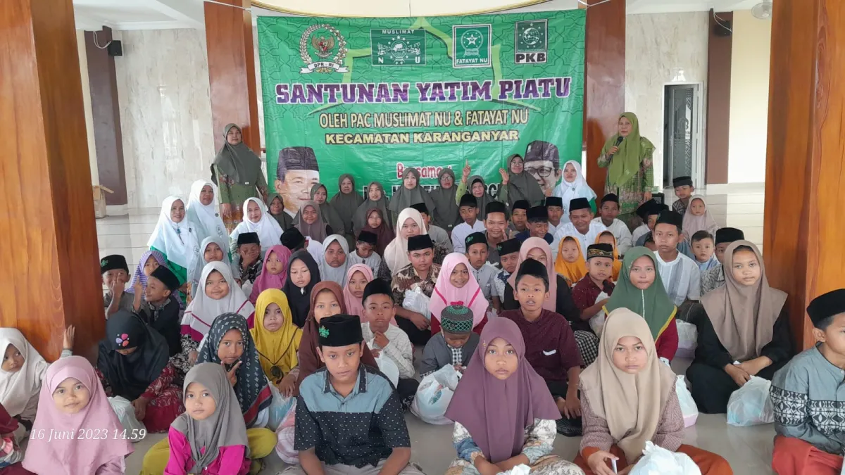 Fatayat dan Muslimat NU Karanganyar Demak Santuni 71 Anak Yatim Piatu