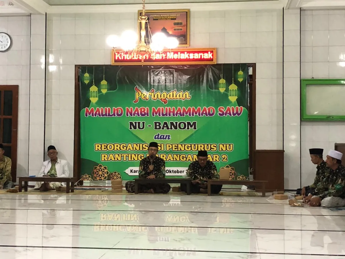 Gelar Musyawarah Ranting, KH Utsman dan Abu Bakar Pimpin NU Ranting Karanganyar 2 Masa Khidmat 2023-2028