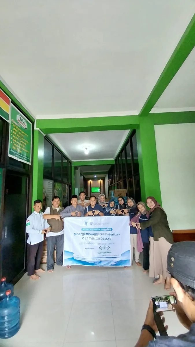 LAZISNU Demak Terima Donasi Dari Paragon Corp Untuk Bantuan Kemanusian Warga Terdampak Banjir