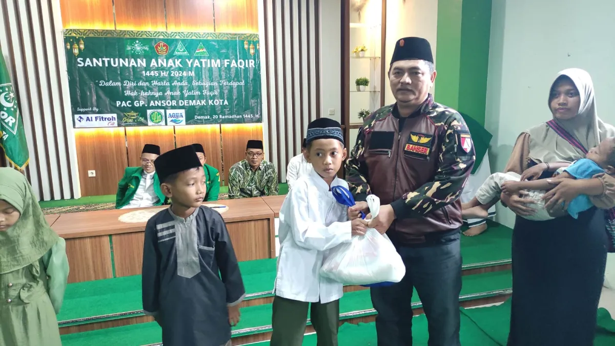 Semarak Ramadhan, PAC GP Ansor Demak Kota Gelar Santunan Anak Yatim