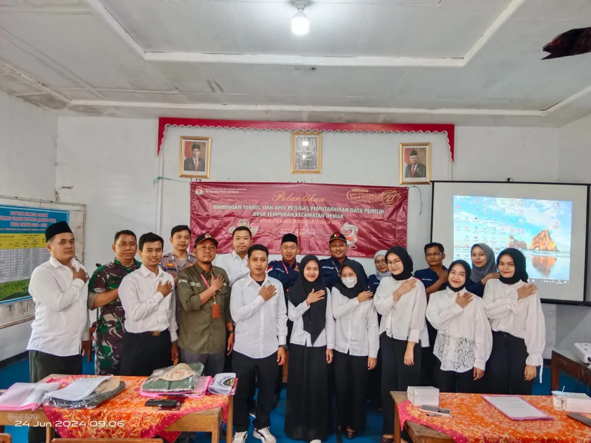 Resmi dilantik: Pantarlih Desa Tempuran Siap Mengawal Suksesnya Pilkada 2024