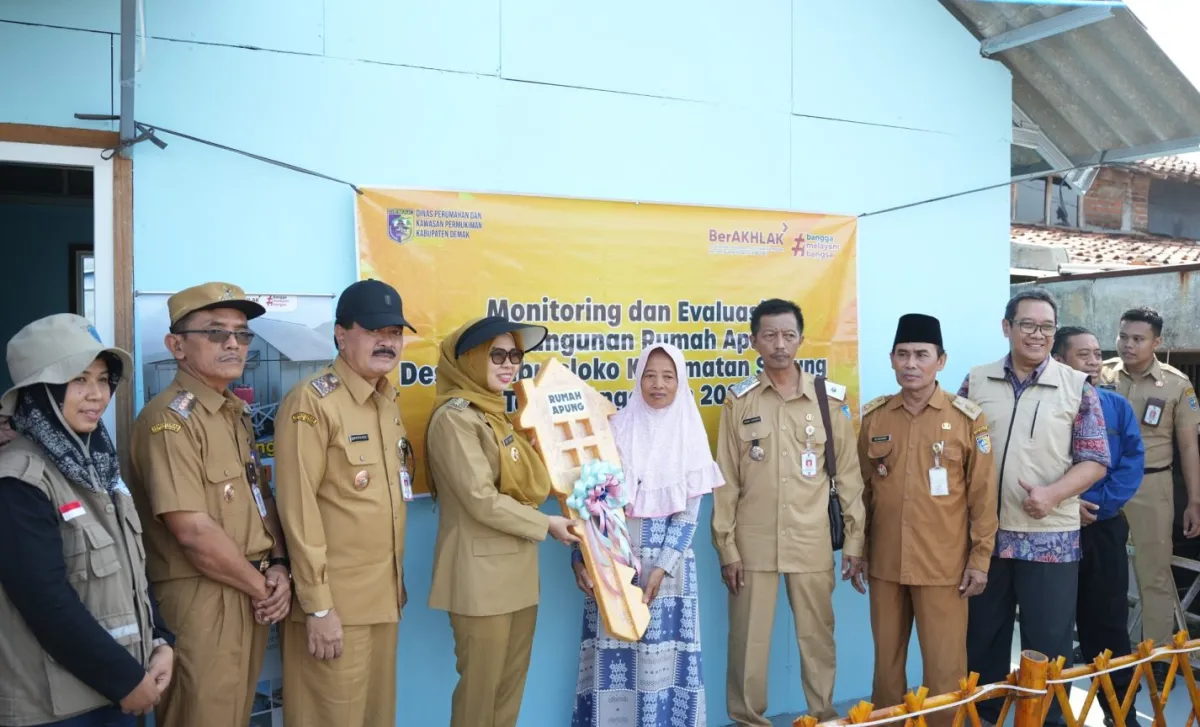 Bupati Demak Lakukan Monev Pembangunan Rumah Adaptif Bencana